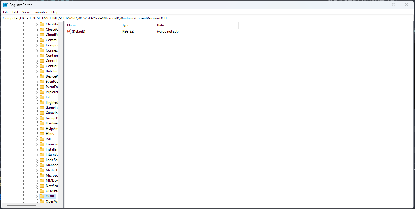 Regedit Path Example