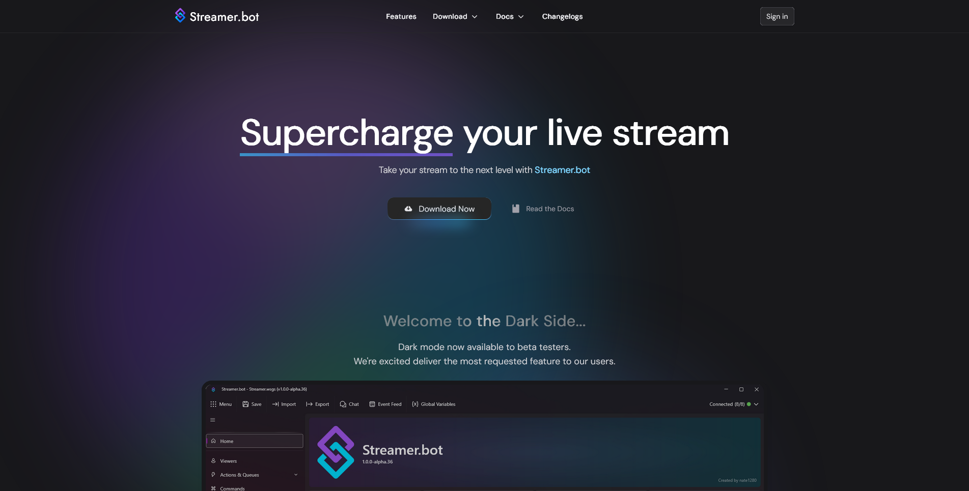 streamer.bot 的網站