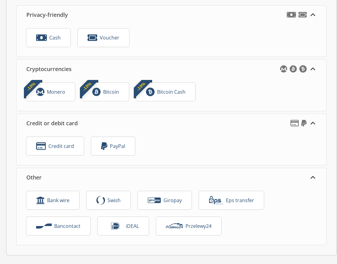 Mullvad Payment Method